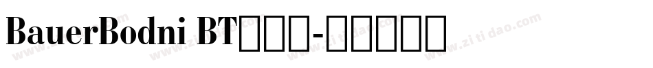 BauerBodni BT手机版字体转换